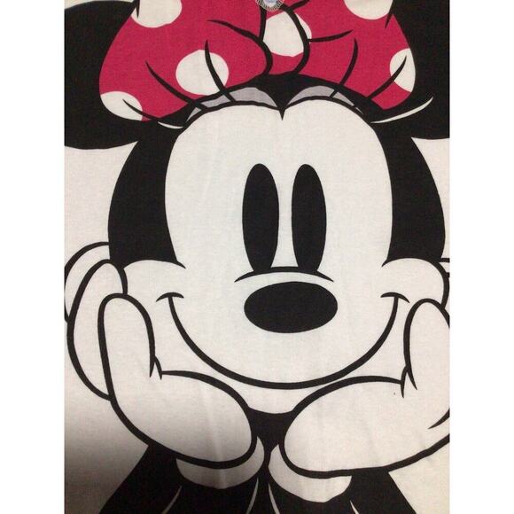 Disney Minnie Mouse T Shirt Girls Short Sleeve Size L 11/13 White Logo Cartoon - Picture 2 of 6